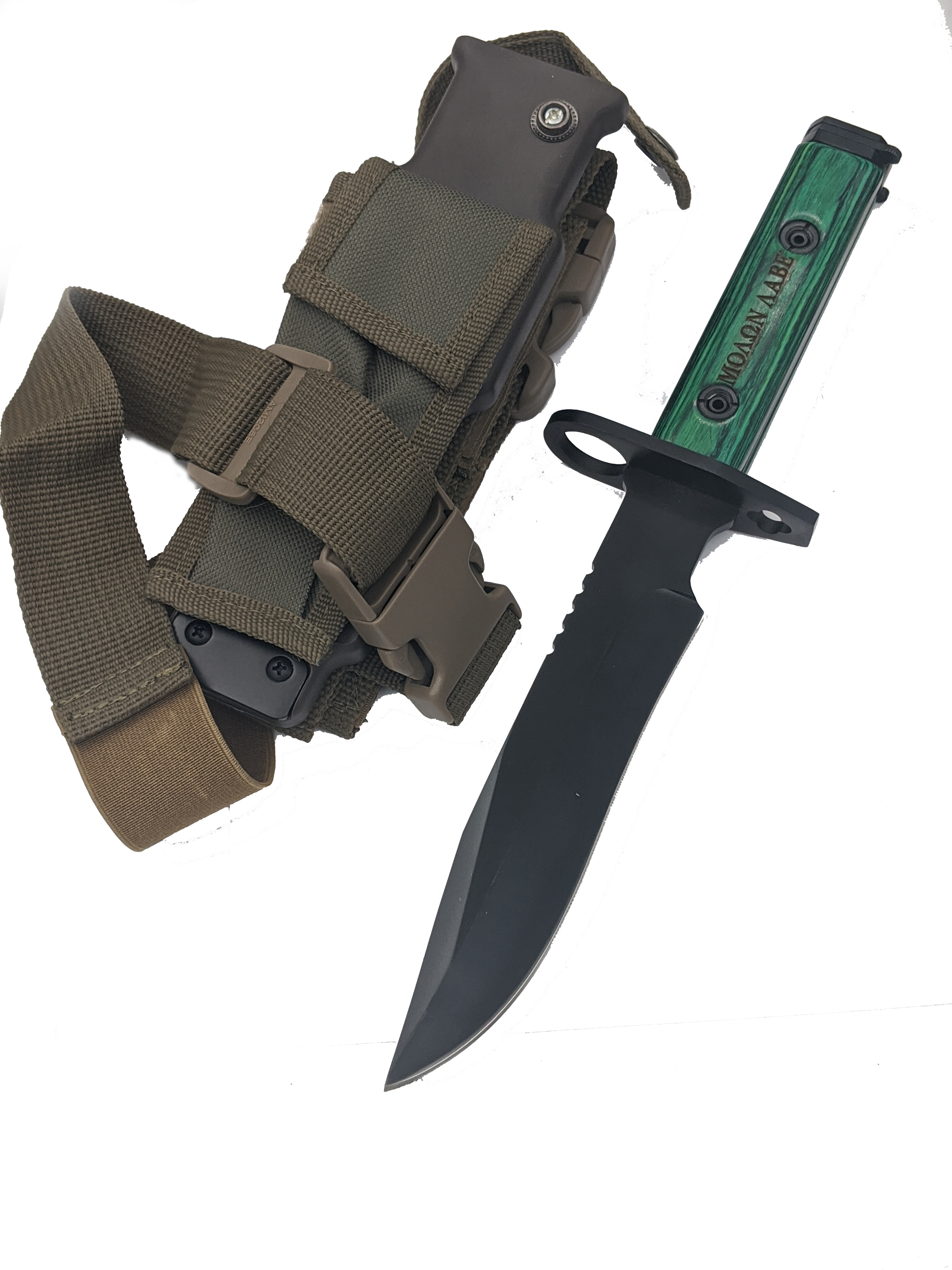 Molan Labe  Green Handle Millitary Bayonet